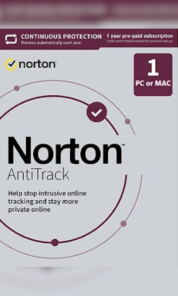 Buy Norton AntiTrack (PC, Mac) (1 Device, 1 Year) - NortonLifeLock Key ...