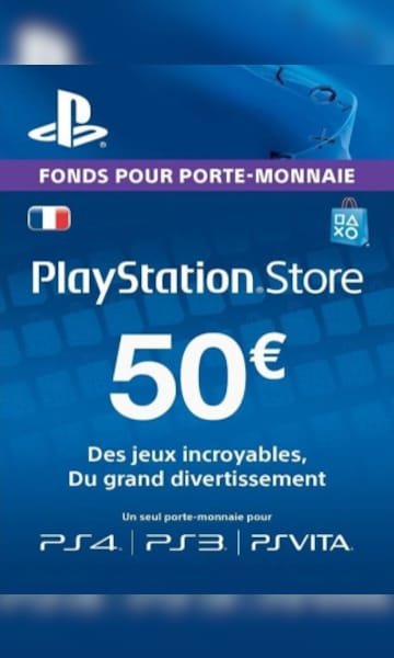 Acheter PlayStation Network Gift Card 50 EUR PSN FRANCE - Pas cher
