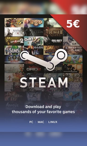 Steam Gift Card 5 EUR - Steam Key - For EUR Currency Only - 0
