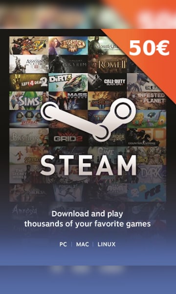 Steam Gift Card 50 EUR - Steam Key - For EUR Currency Only - 0