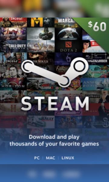 Steam $60.00 Physical Gift Cards (3 pack of $20.00 Cards), Valve