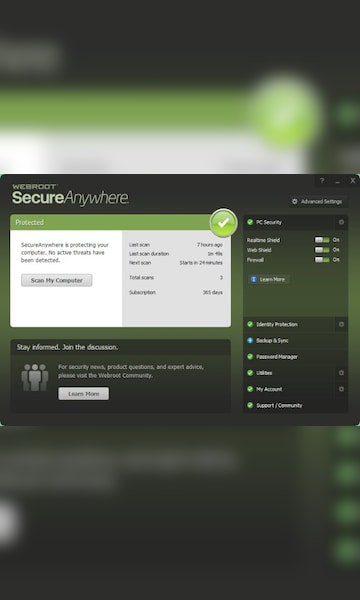 Webroot SecureAnywhere Internet Security Complete (1 PC, 1 Year) Key GLOBAL - 1