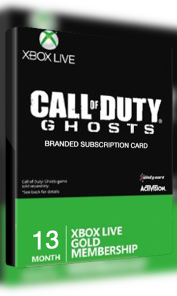 Xbox Live GOLD + Call of Duty Ghosts Branded Subscription CARD 🥇 Best ...