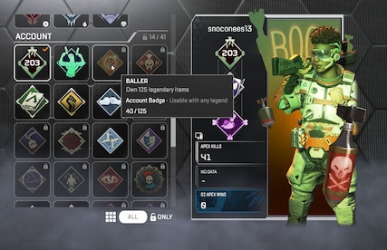 Apex Legends Account | 203 Level + 40 Legend Skins (PC) - EA App Account - GLOBAL - 6