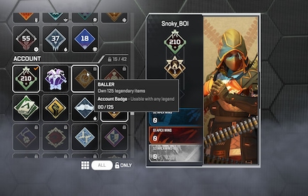 Apex Legends Account | 210 Level + 80 Legend Skins (PC) - EA App Account - GLOBAL - 15