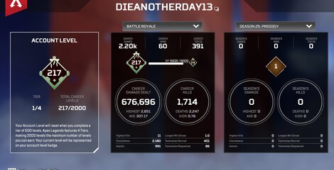 Apex Legends Account | 217 Level + 42 Legend Skins (PC) - EA App Account - GLOBAL - 21