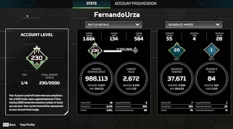 Apex Legends Account | 230 Level + 72 Legend Skins (PC) - EA App Account - GLOBAL - 20
