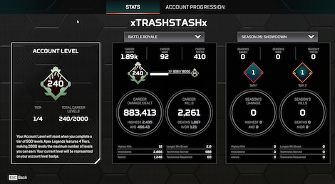 Apex Legends Account | 240 Level + 95 Legend Skins (PC) - EA App Account - GLOBAL - 3