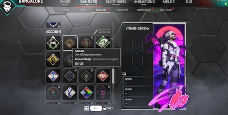 Apex Legends Account | 240 Level + 95 Legend Skins (PC) - EA App Account - GLOBAL - 12