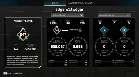 Apex Legends Account | 247 Level + 56 Legend Skins (PC) - EA App Account - GLOBAL - 31
