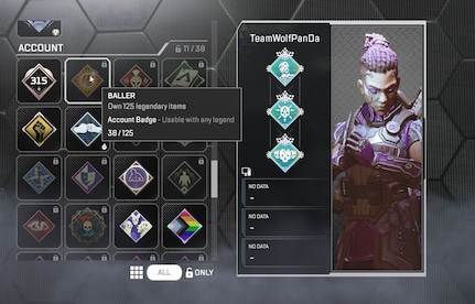 Apex Legends Account | 315 Level + 38 Legend Skins (PC) - EA App Account - GLOBAL - 9