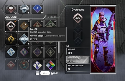 Apex Legends Account | 319 Level + 73 Legend Skins (PC) - EA App Account - GLOBAL - 8