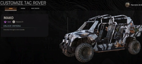 Call of Duty: Warzone - Mako Tac Rover Vehicle Skin - Official Website Key - GLOBAL - 0