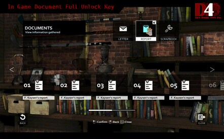 D4: In Game Document Full Unlock Key Steam Key GLOBAL - 3