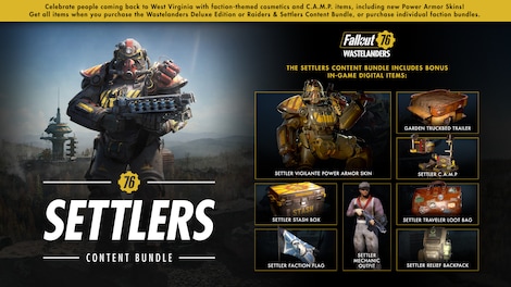 Fallout 76: Raiders and Settlers Content Bundle (PC) - Steam Gift - GLOBAL - 0