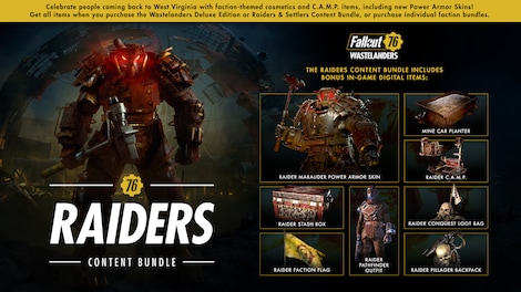 Fallout 76: Raiders Content Bundle (PC) - Steam Gift - EUROPE - 0