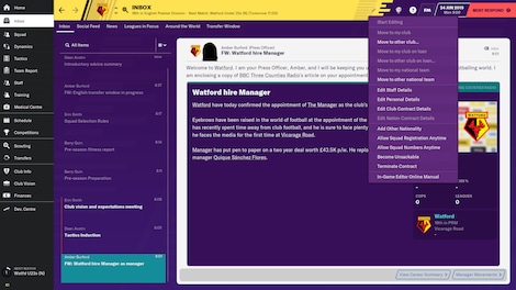 Football Manager 2020 In-game Editor - Steam Gift - GLOBAL - 0