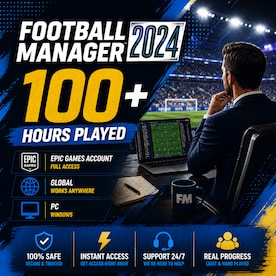 Football Manager 2024  100+ Hours Played (PC) - Epic Games Account - GLOBAL - 1