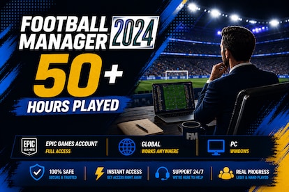 Football Manager 2024  50+ Hours Played (PC) - Epic Games Account - GLOBAL - 2