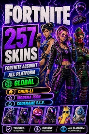 Fortnite Account (All Platform) 257 Skins + Chun-Li , Modena Icon , Codename E.L.F. - GLOBAL - 1