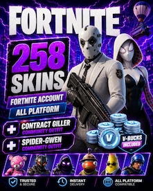 Fortnite Account (All Platform) 258 Skins + Contract Giller , Spider-Gwen - GLOBAL - 1