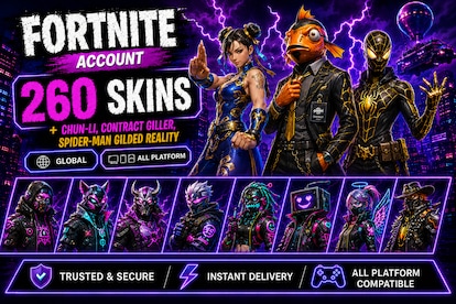 Fortnite Account (All Platform) 260 Skins + Chun-Li , Contract Giller , Spider-Man Gilded Reality - GLOBAL - 0