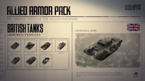 Hearts of Iron IV Allied Armor Pack (PC) - Steam Gift - GLOBAL - 9
