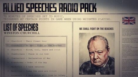 Hearts of Iron IV: Allied Speeches Music Pack (PC) - Steam Gift - GLOBAL - 3