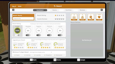 Hotel: A Resort Simulator | Lake Edition (PC) - Steam Key - GLOBAL - 3