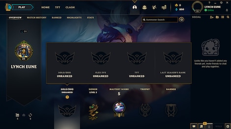 League of Legends Account 22 Champions EUNE server (PC) - League of Legends Account - GLOBAL - 8