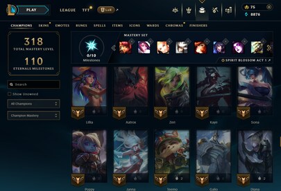 League of Legends Account 58 Skins + 111 Champ - EUW server (PC) - League of Legends Account - GLOBAL - 20