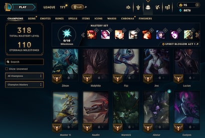League of Legends Account 58 Skins + 111 Champ - EUW server (PC) - League of Legends Account - GLOBAL - 21