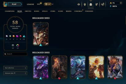 League of Legends Account 58 Skins + 111 Champ - EUW server (PC) - League of Legends Account - GLOBAL - 14