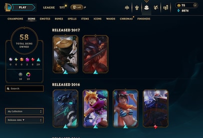 League of Legends Account 58 Skins + 111 Champ - EUW server (PC) - League of Legends Account - GLOBAL - 11