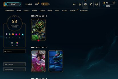 League of Legends Account 58 Skins + 111 Champ - EUW server (PC) - League of Legends Account - GLOBAL - 10