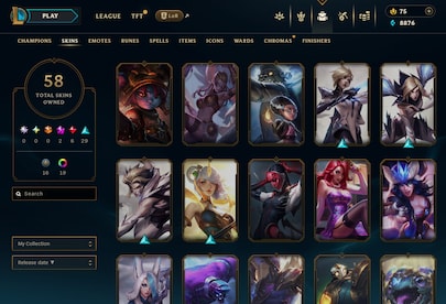 League of Legends Account 58 Skins + 111 Champ - EUW server (PC) - League of Legends Account - GLOBAL - 8