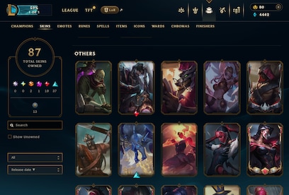 League of Legends Account 87 Skins + 102 Champ - EUW server (PC) - League of Legends Account - GLOBAL - 6