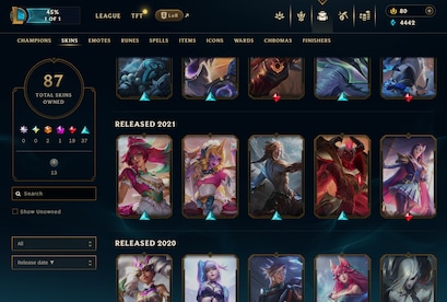 League of Legends Account 87 Skins + 102 Champ - EUW server (PC) - League of Legends Account - GLOBAL - 14