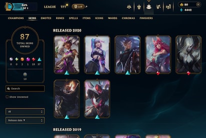 League of Legends Account 87 Skins + 102 Champ - EUW server (PC) - League of Legends Account - GLOBAL - 13