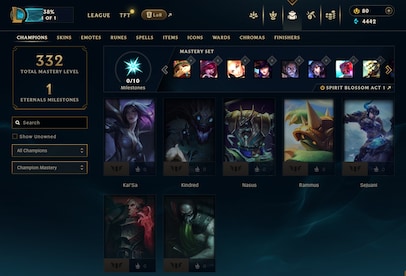 League of Legends Account 87 Skins + 102 Champ - EUW server (PC) - League of Legends Account - GLOBAL - 18