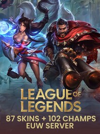 League of Legends Account 87 Skins + 102 Champ - EUW server (PC) - League of Legends Account - GLOBAL - 1