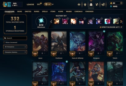 League of Legends Account 87 Skins + 102 Champ - EUW server (PC) - League of Legends Account - GLOBAL - 26
