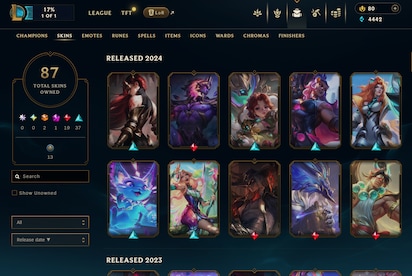League of Legends Account 87 Skins + 102 Champ - EUW server (PC) - League of Legends Account - GLOBAL - 17