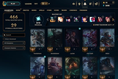 League of Legends Account 87 Skins + 161 Champ - EUW server (PC) - League of Legends Account - GLOBAL - 29