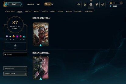 League of Legends Account 87 Skins + 161 Champ - EUW server (PC) - League of Legends Account - GLOBAL - 14