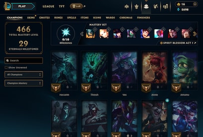 League of Legends Account 87 Skins + 161 Champ - EUW server (PC) - League of Legends Account - GLOBAL - 27