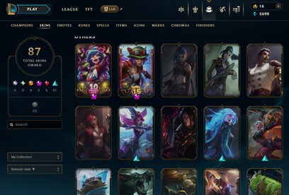 League of Legends Account 87 Skins + 161 Champ - EUW server (PC) - League of Legends Account - GLOBAL - 6