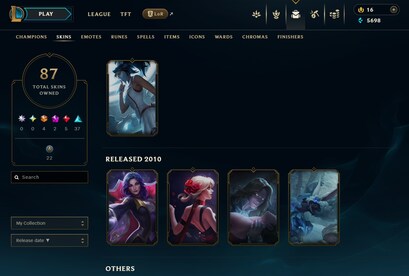 League of Legends Account 87 Skins + 161 Champ - EUW server (PC) - League of Legends Account - GLOBAL - 7