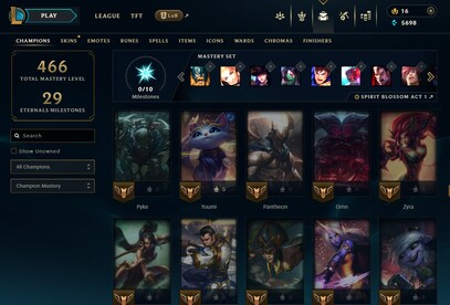 League of Legends Account 87 Skins + 161 Champ - EUW server (PC) - League of Legends Account - GLOBAL - 26
