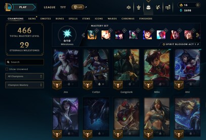 League of Legends Account 87 Skins + 161 Champ - EUW server (PC) - League of Legends Account - GLOBAL - 23